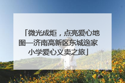 微光成炬，点亮爱心地图—济南高新区东城逸家小学爱心义卖之旅