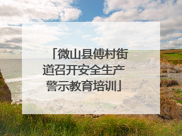 微山县傅村街道召开安全生产警示教育培训