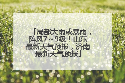 局部大雨或暴雨，阵风7～9级！山东最新天气预报，济南最新天气预报