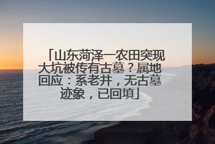 山东菏泽一农田突现大坑被传有古墓？属地回应：系老井，无古墓迹象，已回填