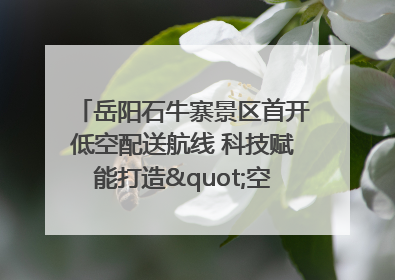 岳阳石牛寨景区首开低空配送航线 科技赋能打造"空中便利店"