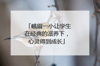 峨眉一小让学生在经典的滋养下，心灵得到成长