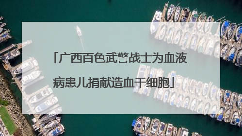 广西百色武警战士为血液病患儿捐献造血干细胞