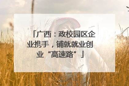 广西：政校园区企业携手，铺就就业创业“高速路”