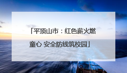 平顶山市：红色薪火燃童心 安全防线筑校园