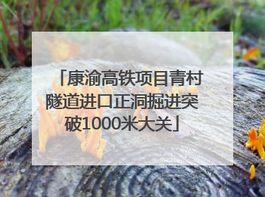 康渝高铁项目青村隧道进口正洞掘进突破1000米大关