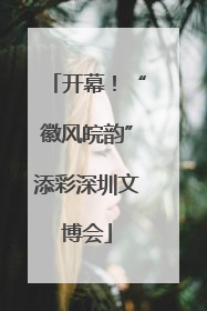 开幕！“徽风皖韵”添彩深圳文博会