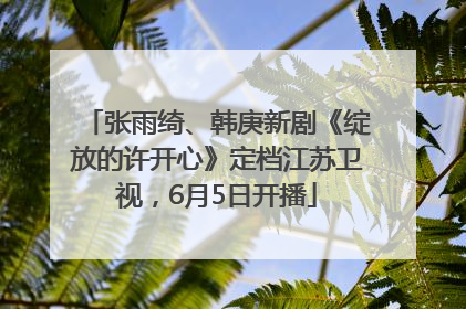 张雨绮、韩庚新剧《绽放的许开心》定档江苏卫视，6月5日开播