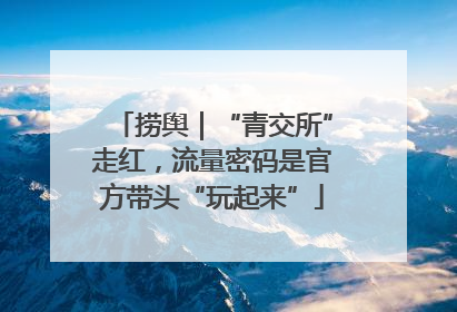 捞舆｜“青交所”走红，流量密码是官方带头“玩起来”