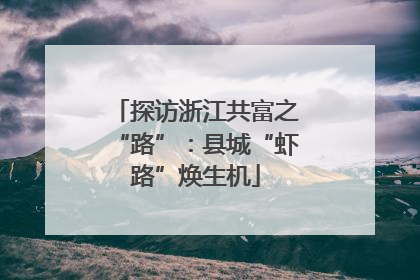 探访浙江共富之“路”：县城“虾路”焕生机