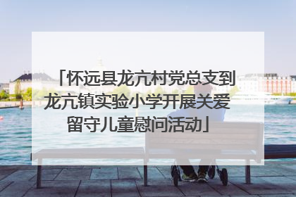 怀远县龙亢村党总支到龙亢镇实验小学开展关爱留守儿童慰问活动