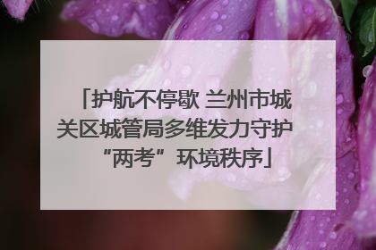 护航不停歇 兰州市城关区城管局多维发力守护“两考”环境秩序