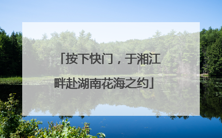 按下快门，于湘江畔赴湖南花海之约