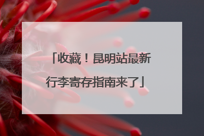 收藏！昆明站最新行李寄存指南来了