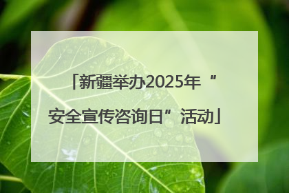 新疆举办2025年“安全宣传咨询日”活动