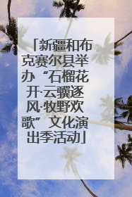 新疆和布克赛尔县举办“石榴花开·云骥逐风·牧野欢歌”文化演出季活动