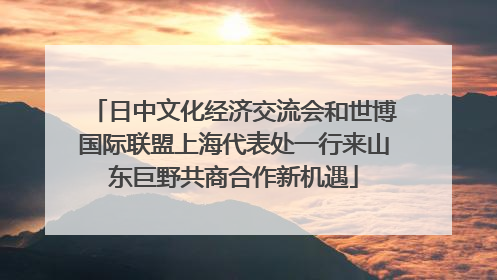 日中文化经济交流会和世博国际联盟上海代表处一行来山东巨野共商合作新机遇