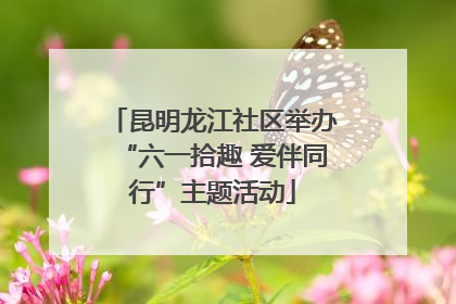 昆明龙江社区举办“六一拾趣 爱伴同行”主题活动