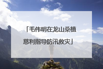 毛伟明在龙山桑植慈利指导防汛救灾