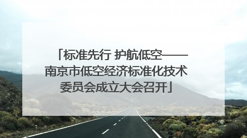 标准先行 护航低空——南京市低空经济标准化技术委员会成立大会召开