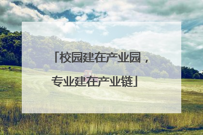 校园建在产业园，专业建在产业链