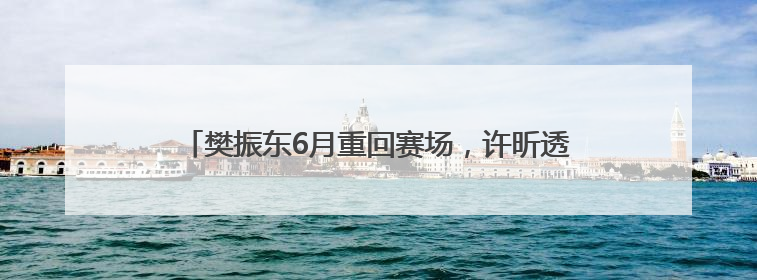 樊振东6月重回赛场，许昕透露其正在训练：将参加乒超