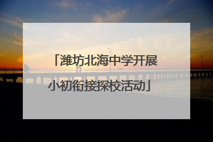 潍坊北海中学开展小初衔接探校活动