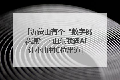 沂蒙山有个“数字桃花源”：山东联通AI让小山村C位出道