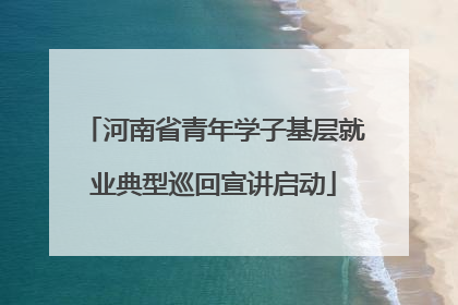 河南省青年学子基层就业典型巡回宣讲启动