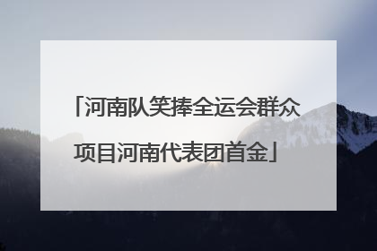 河南队笑捧全运会群众项目河南代表团首金