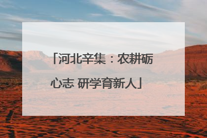 河北辛集：农耕砺心志 研学育新人
