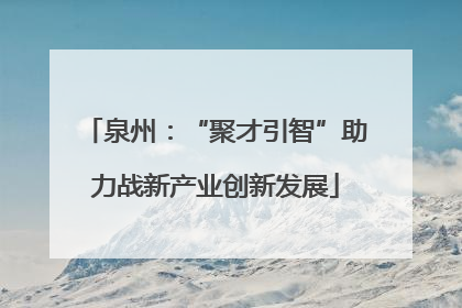 泉州：“聚才引智”助力战新产业创新发展
