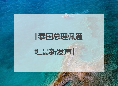 泰国总理佩通坦最新发声