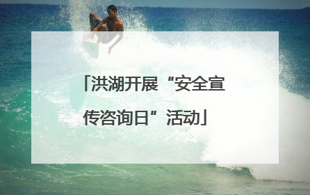 洪湖开展“安全宣传咨询日”活动
