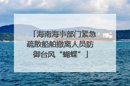海南海事部门紧急疏散船舶撤离人员防御台风“蝴蝶”
