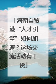 海南自贸港“人才引擎”如何加速？这场交流活动有干货