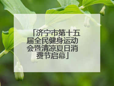 济宁市第十五届全民健身运动会暨清凉夏日消费节启幕