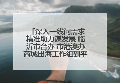 深入一线问需求 精准助力谋发展 临沂市台办 市港澳办商城出海工作组到平邑县走访调研