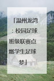 温州龙湾：校园足球班级联赛点燃学生足球梦