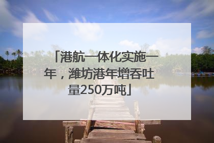 港航一体化实施一年，潍坊港年增吞吐量250万吨