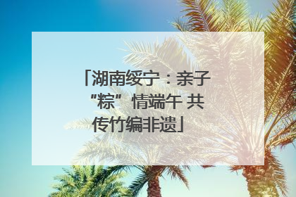 湖南绥宁：亲子“粽”情端午 共传竹编非遗