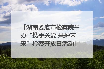 湖南娄底市检察院举办“携手关爱 共护未来”检察开放日活动