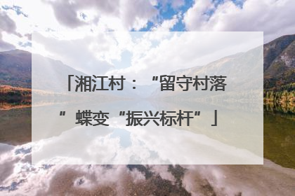湘江村：“留守村落”蝶变“振兴标杆”