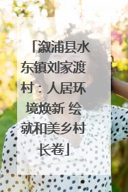 溆浦县水东镇刘家渡村：人居环境焕新 绘就和美乡村长卷