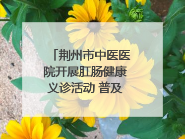 荆州市中医医院开展肛肠健康义诊活动 普及“三早”理念 传递健康生活