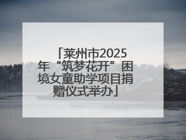 莱州市2025年“筑梦花开”困境女童助学项目捐赠仪式举办