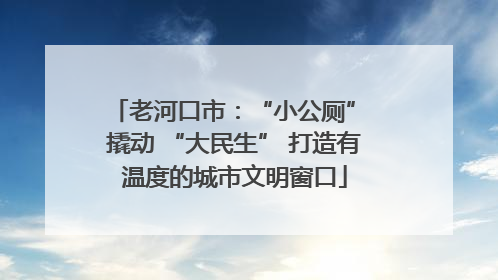 老河口市：“小公厕” 撬动 “大民生” 打造有温度的城市文明窗口