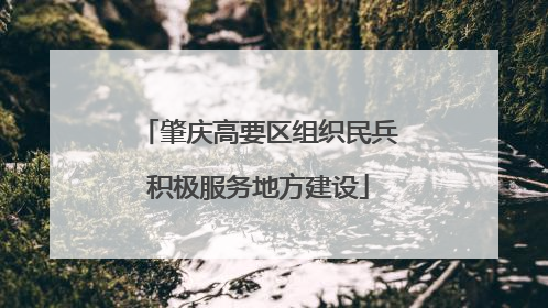 肇庆高要区组织民兵积极服务地方建设