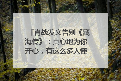 肖战发文告别《藏海传》：真心地为你开心，有这么多人懂你，导演回应“是否有第二季”