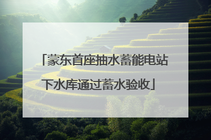 蒙东首座抽水蓄能电站下水库通过蓄水验收